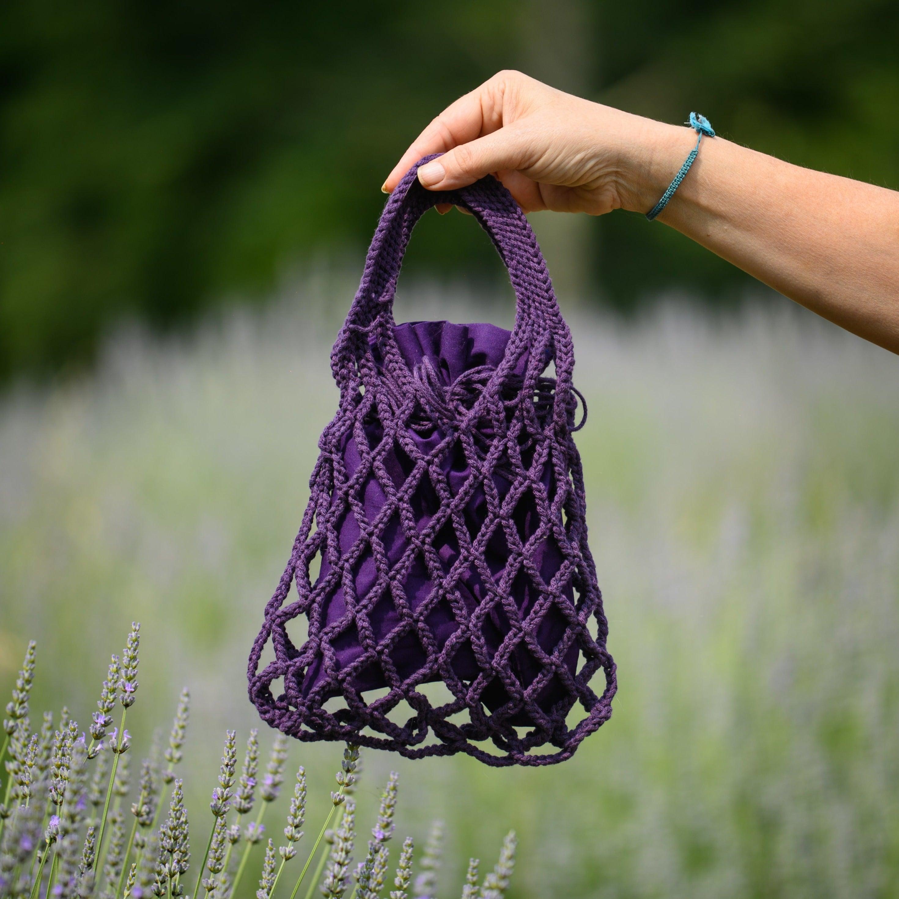 Borsa a rete viola The Lavender Revolution