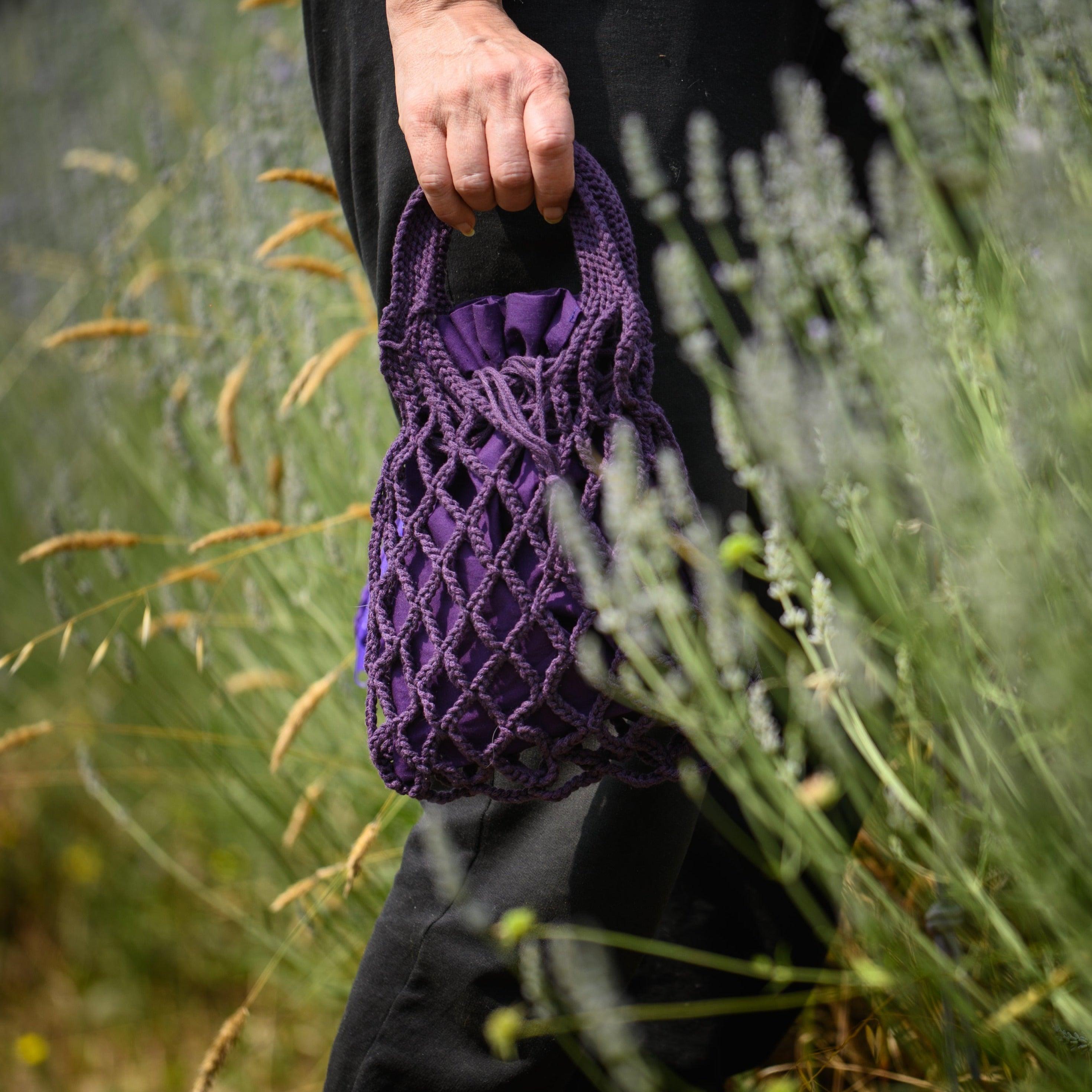 Borsa a rete viola The Lavender Revolution