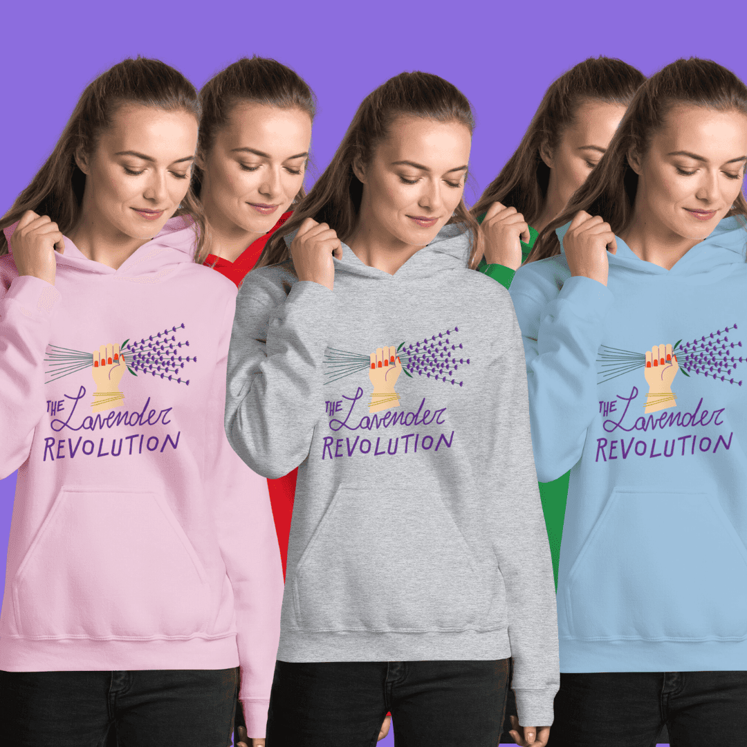 Felpa unisex colorata con cappuccio e tasca - The Lavender Revolution