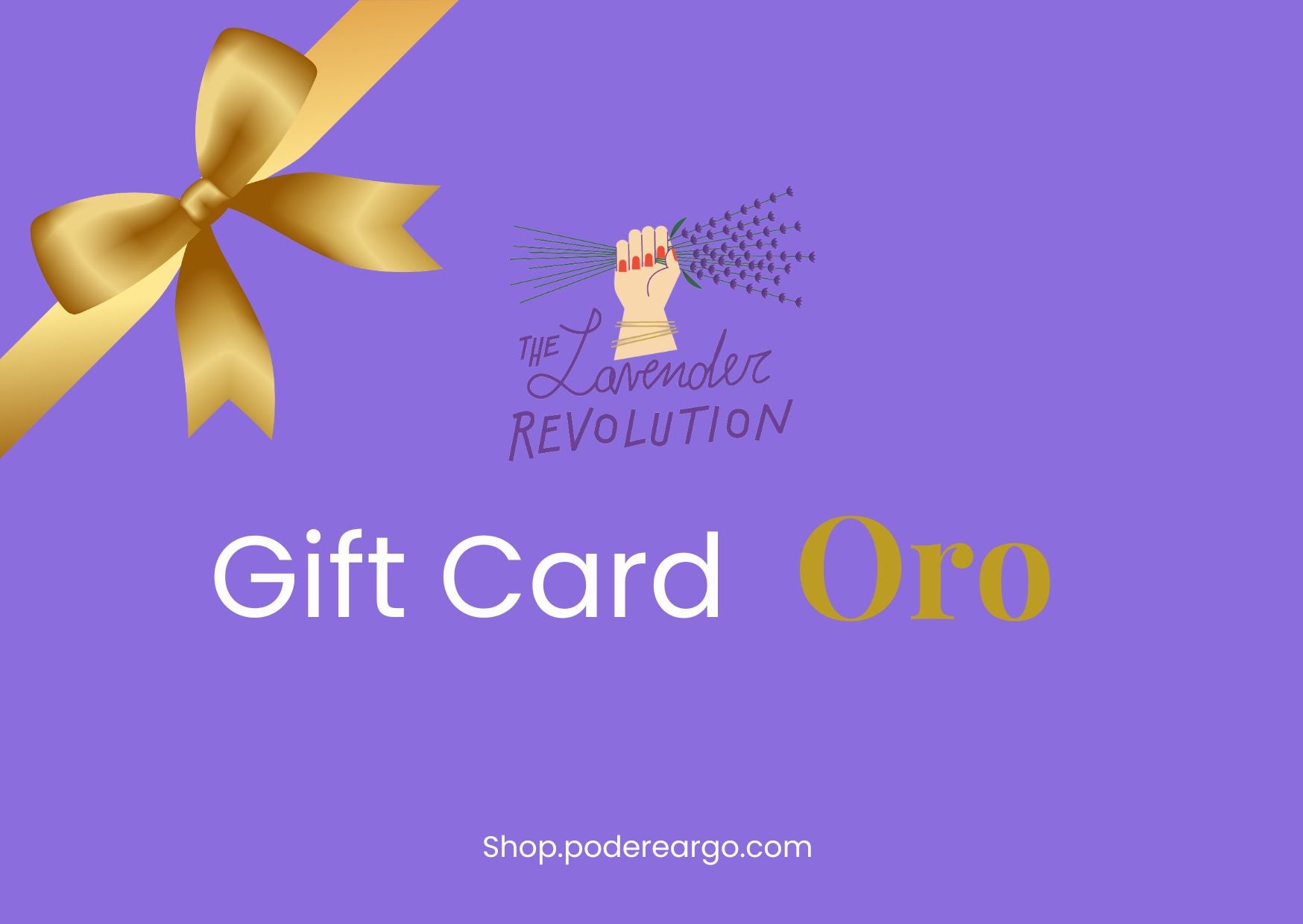 Gift card oro alla lavanda biologica per un regalo digitale di benessere naturale