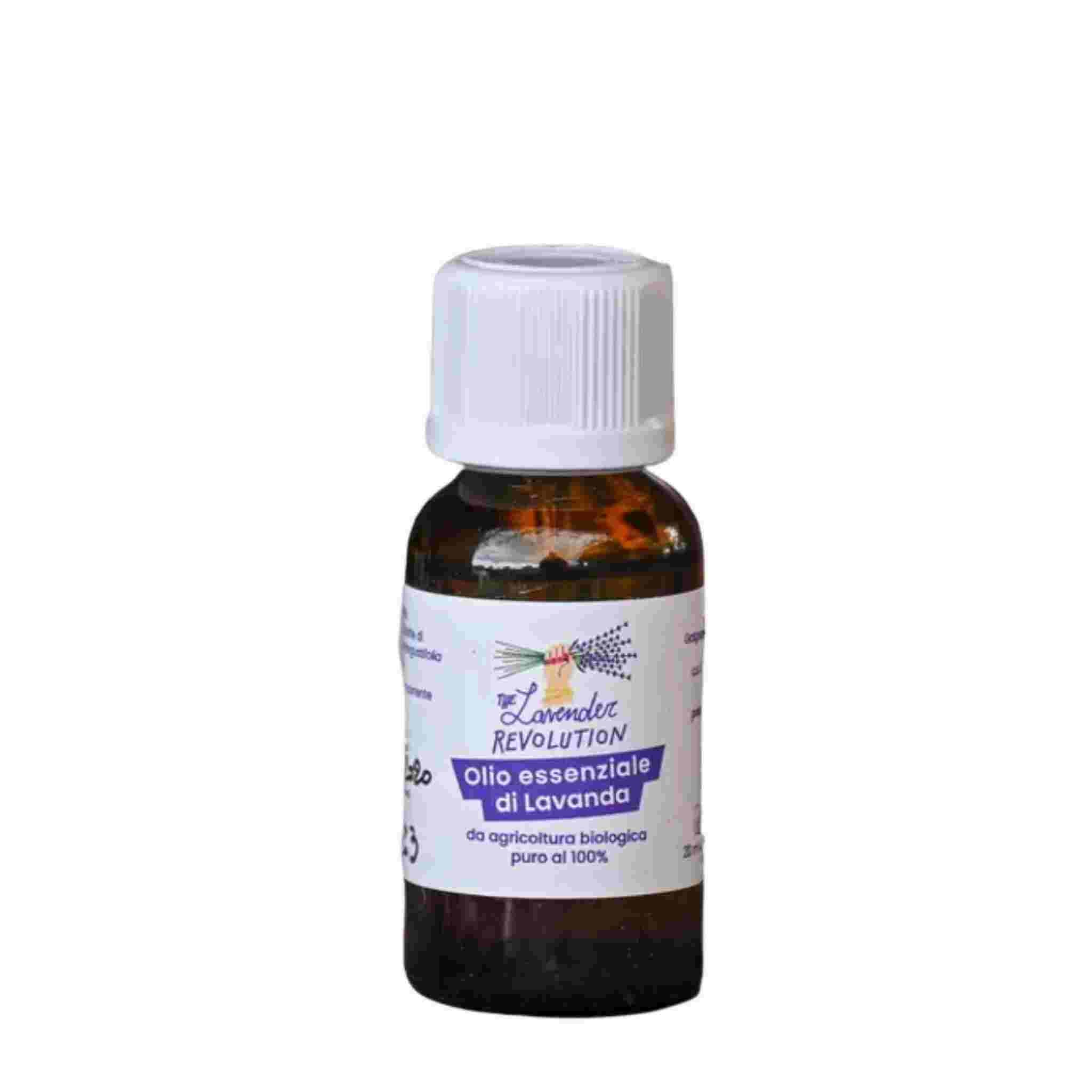 Olio essenziale di lavanda bio 100% puro formato 20 ml con contagocce