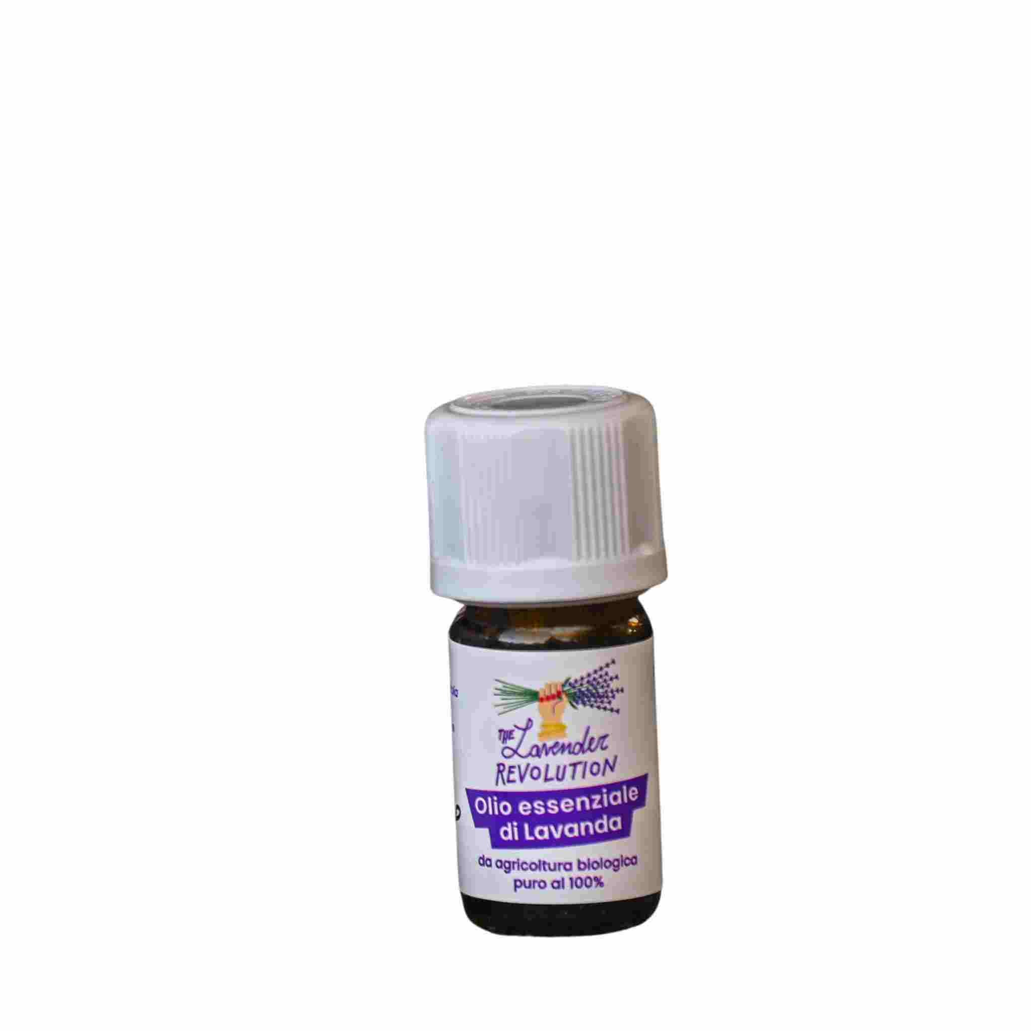 Olio essenziale di lavanda bio 100% puro formato 5 ml con contagocce