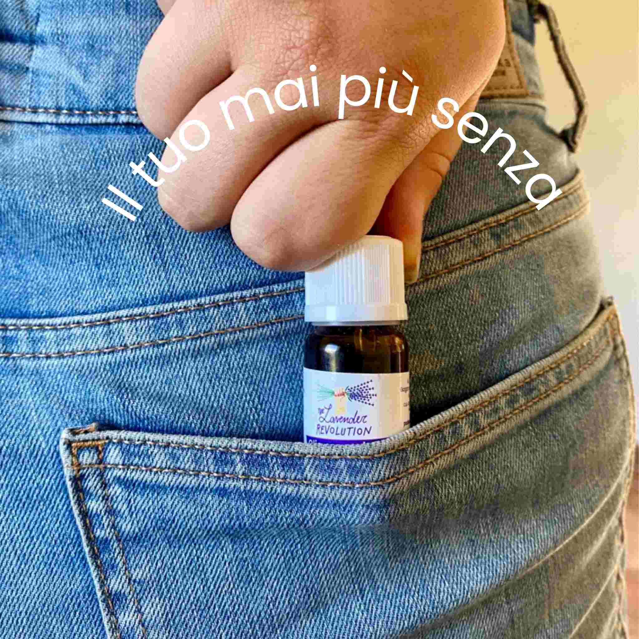 Olio essenziale di lavanda bio in tasca, pratico da portare sempre con sé