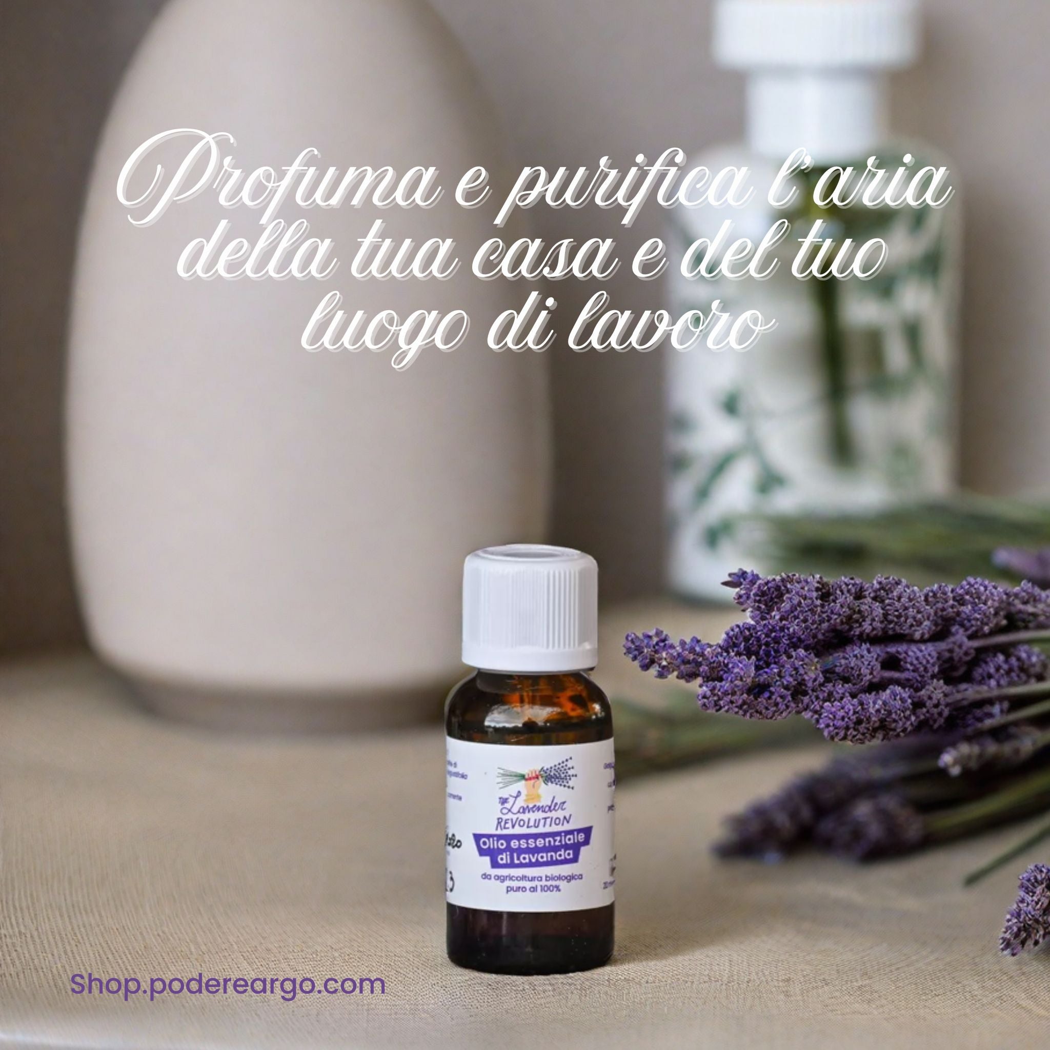 Olio essenziale di lavanda profumatore e purificatore ambiente naturale
