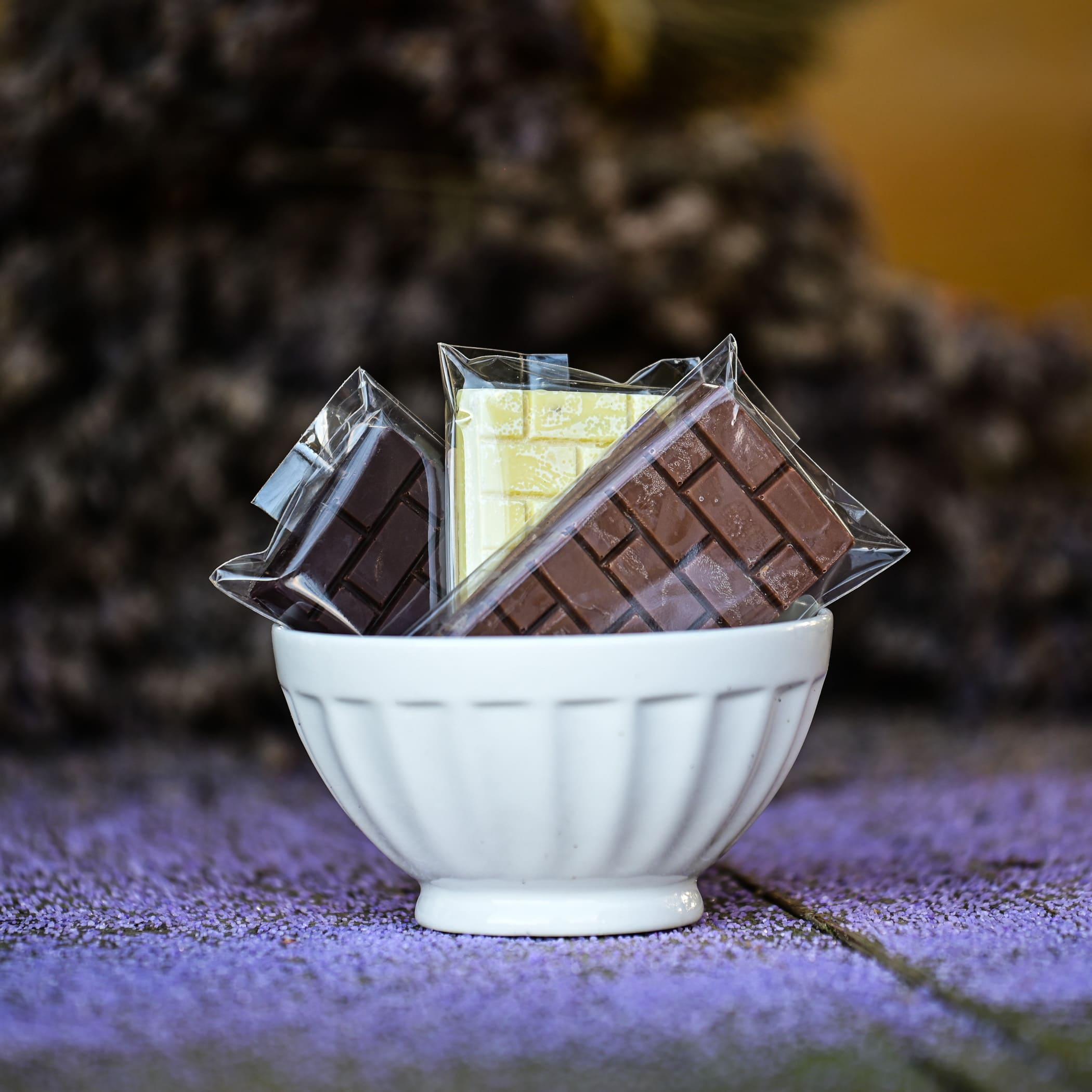3 Barrette di cioccolato alla lavanda