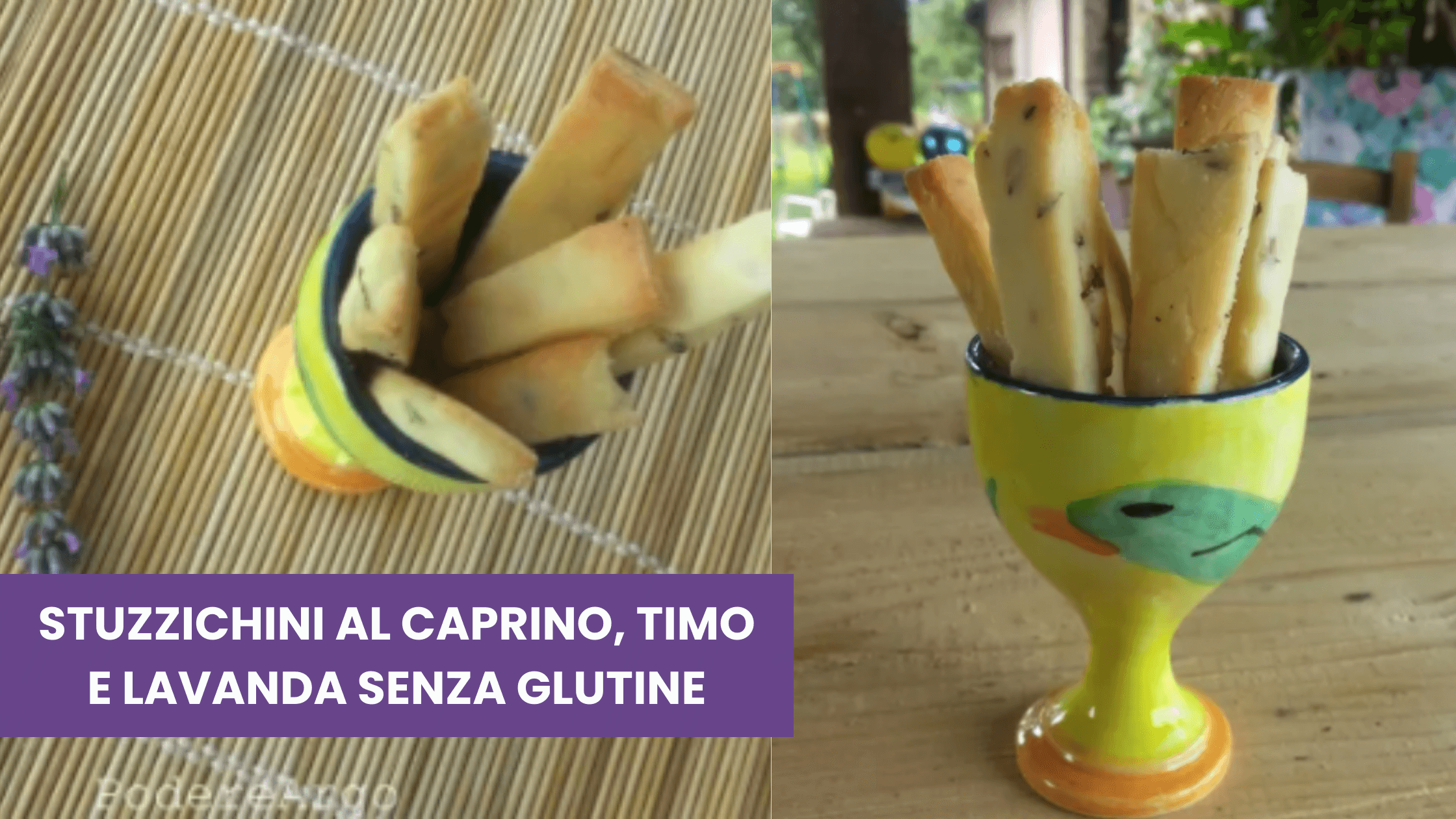 Stuzzichini al caprino, timo, lavanda senza glutine