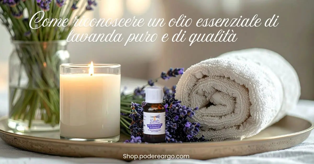 olio essenziale di lavanda bio The Lavender Revolution tra candela e asciugamano