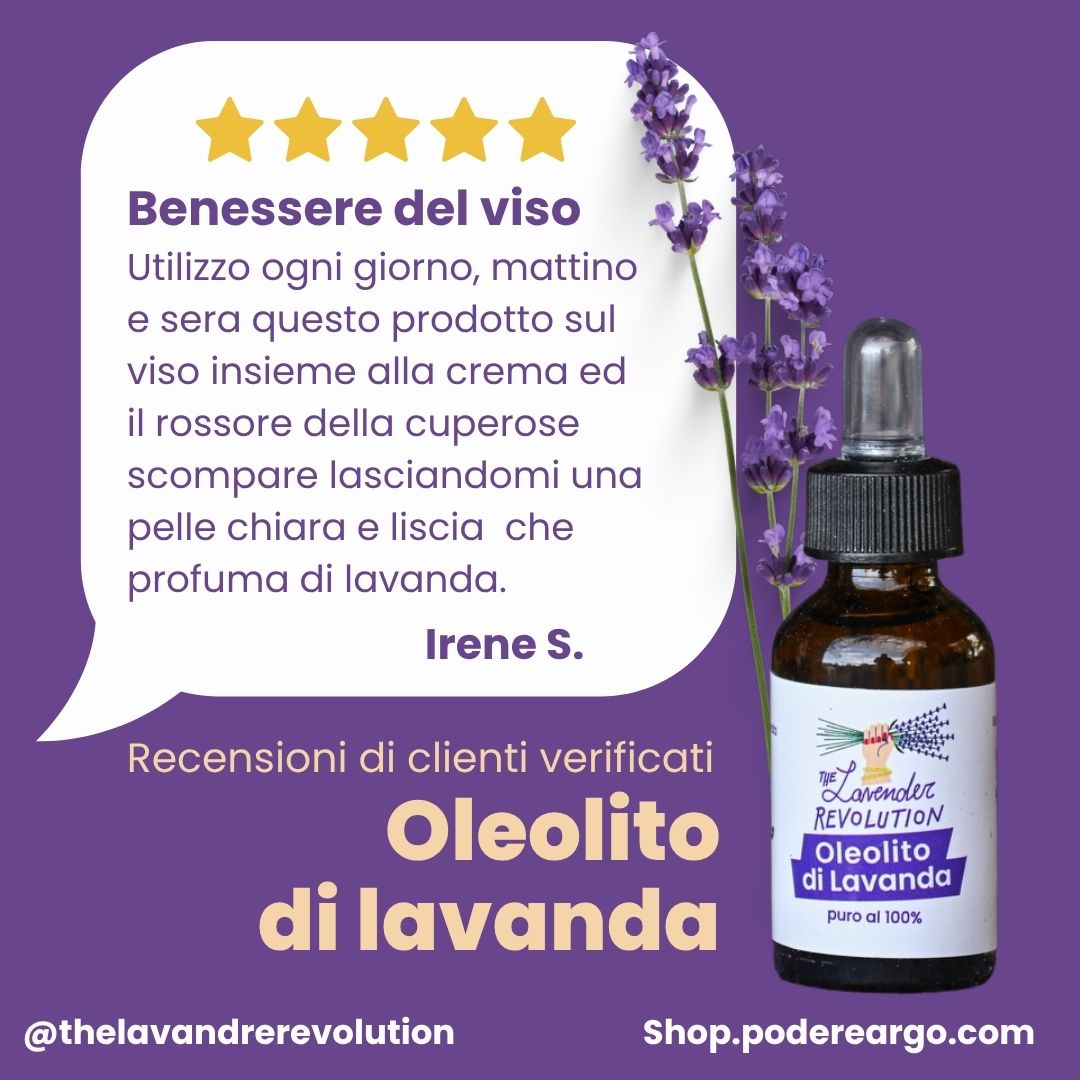 Oleolito di lavanda rimedio cuperose e pelle screpolata 