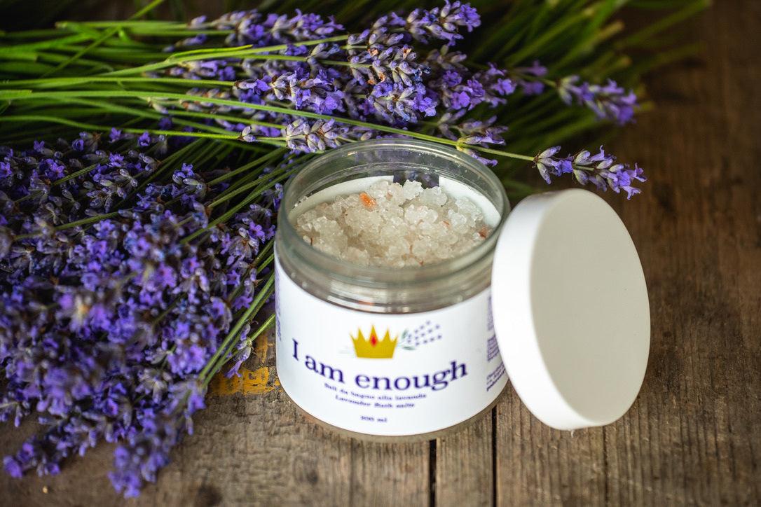 Sali da bagno alla lavanda I am enough 