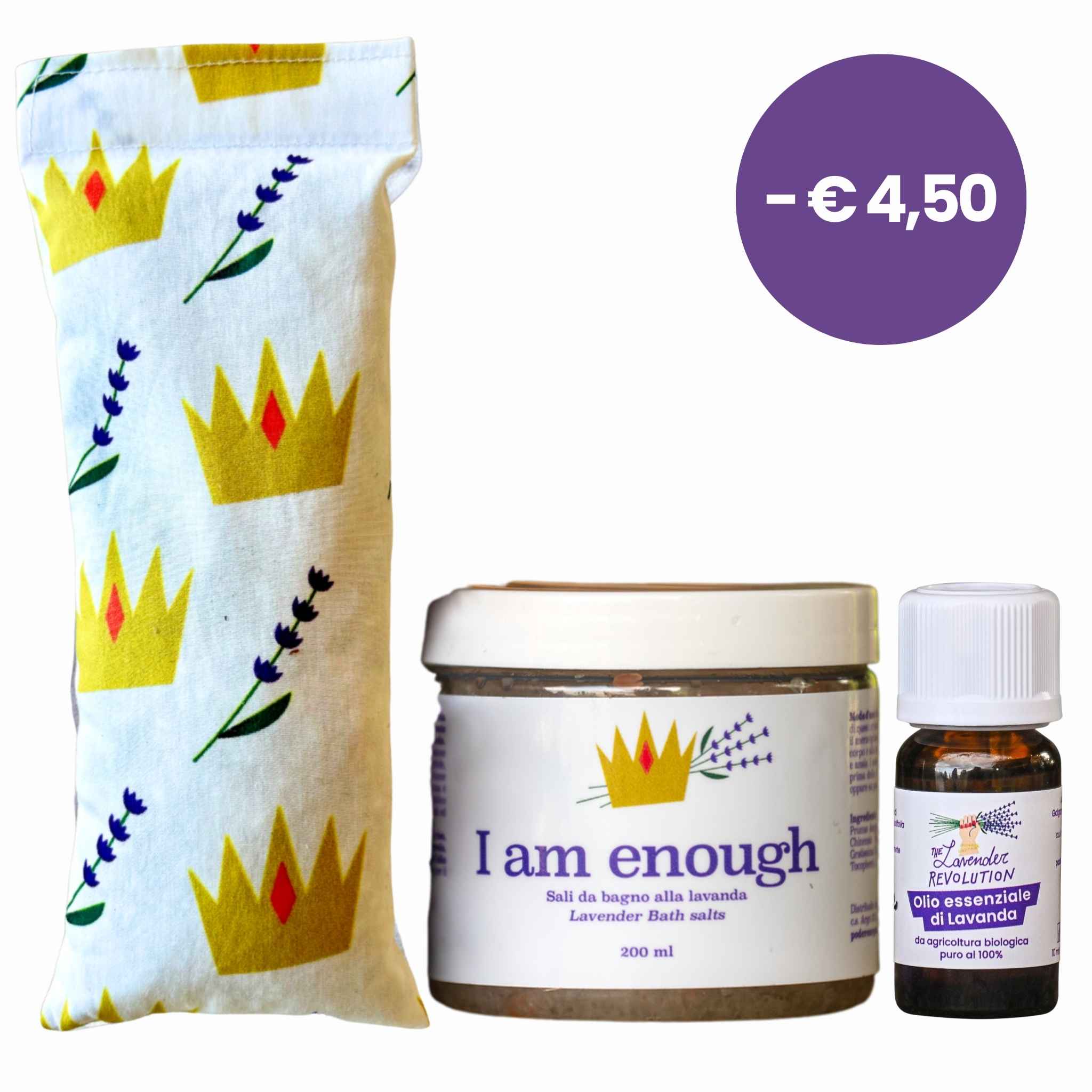 Kit Rituale Relax alla lavanda bio con olio essenziale di lavanda