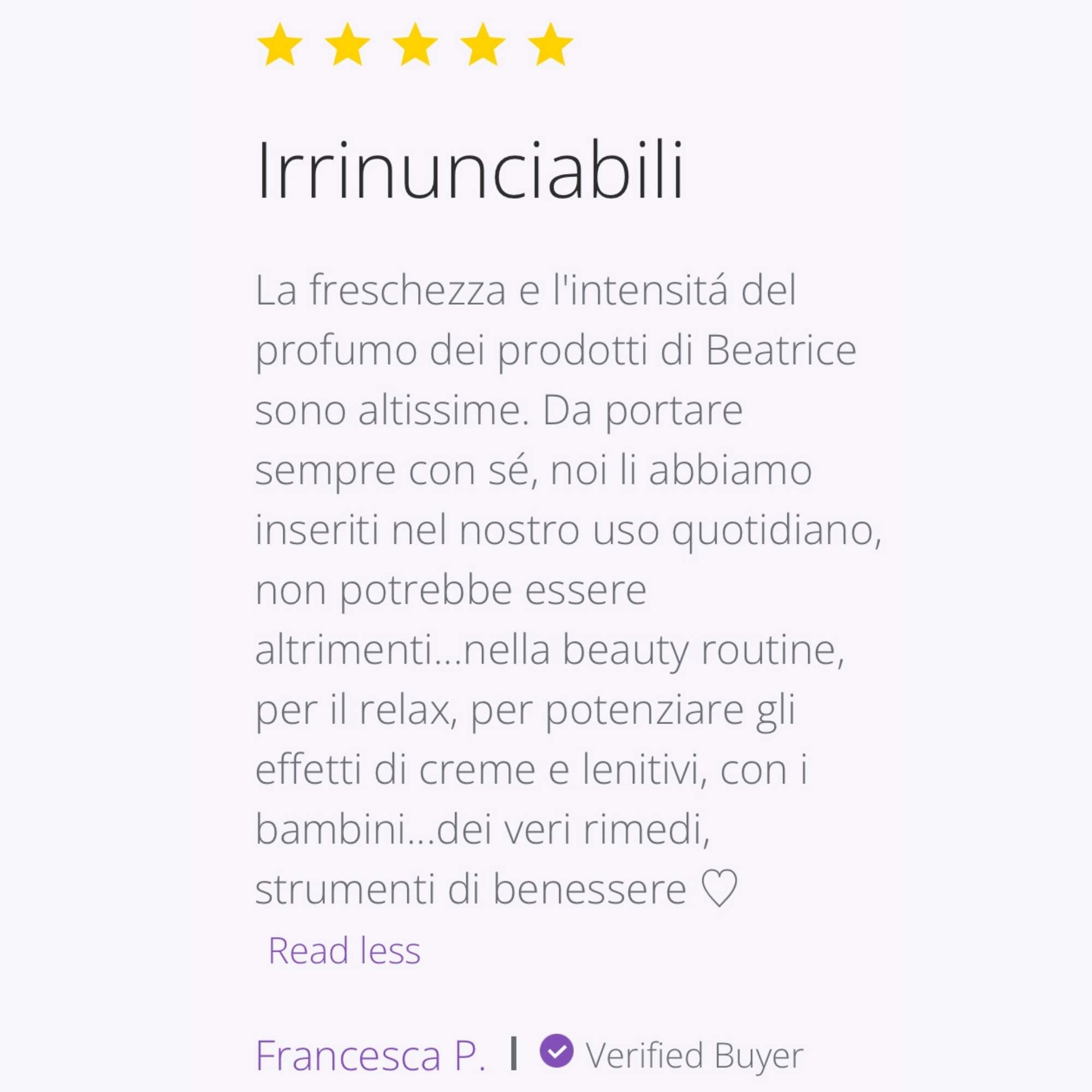 Feedback reali su prodotti alla lavanda bio Podere Argo – The Lavender Revolution qualità eccellente