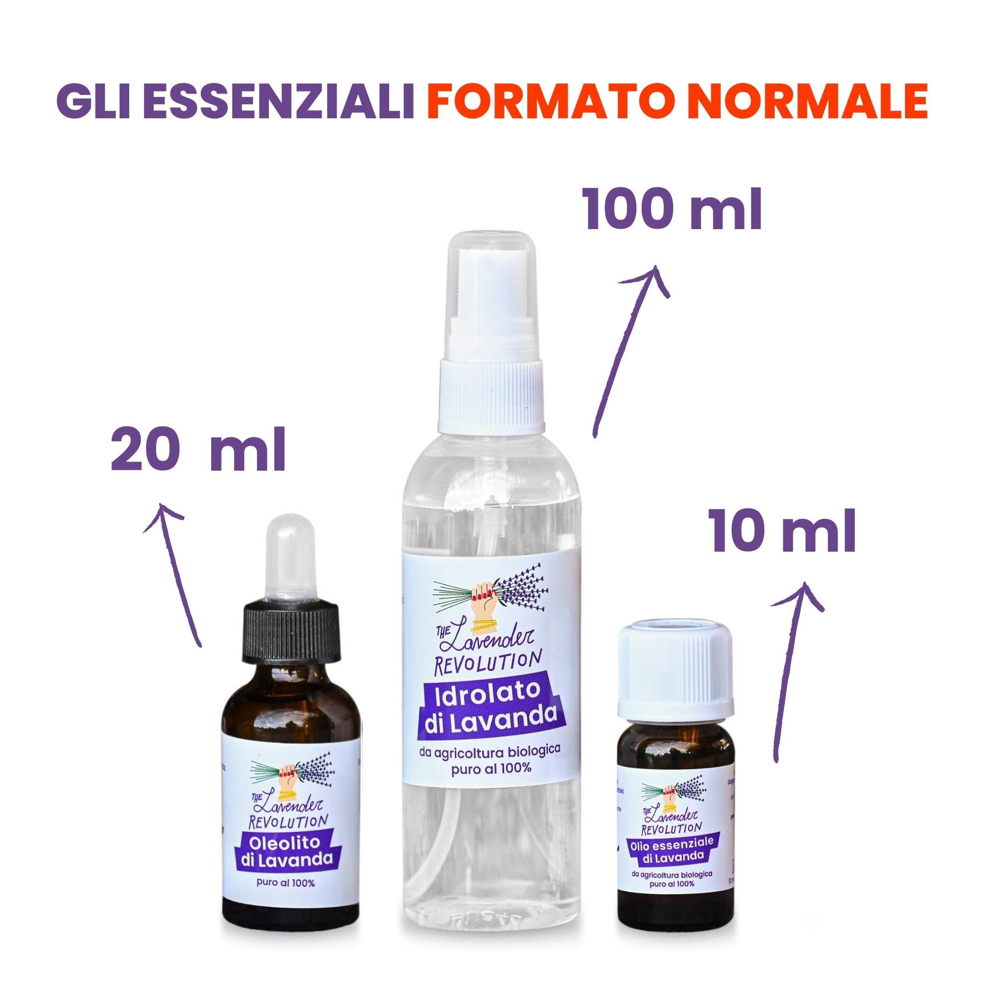 Olio essenziale, idrolato e oleolito di lavanda biologica – Kit Gli Essenziali The Lavender Revolution, routine naturale per benessere e bellezza
