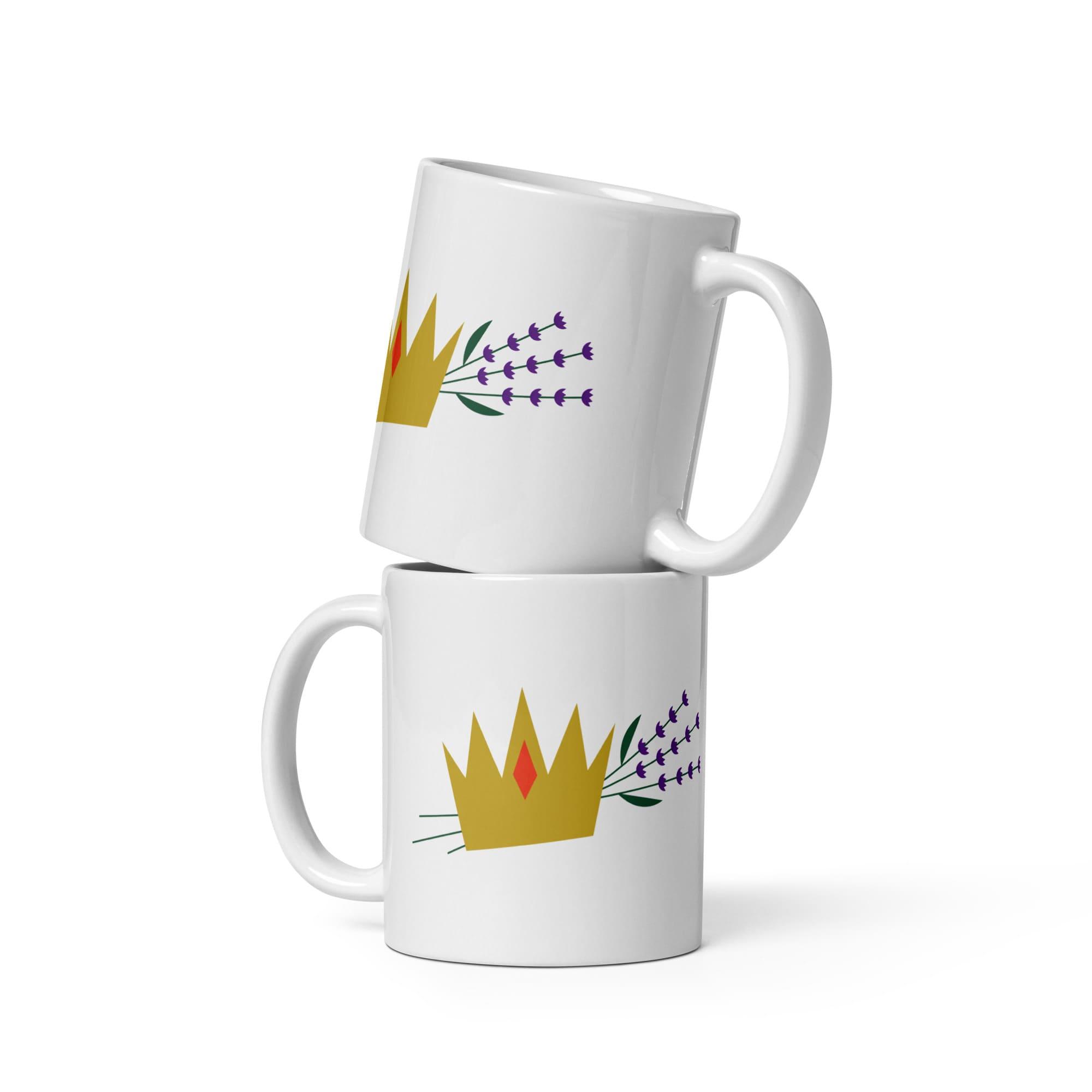 Tazza bianca lucida The Lavender Revolution Queen