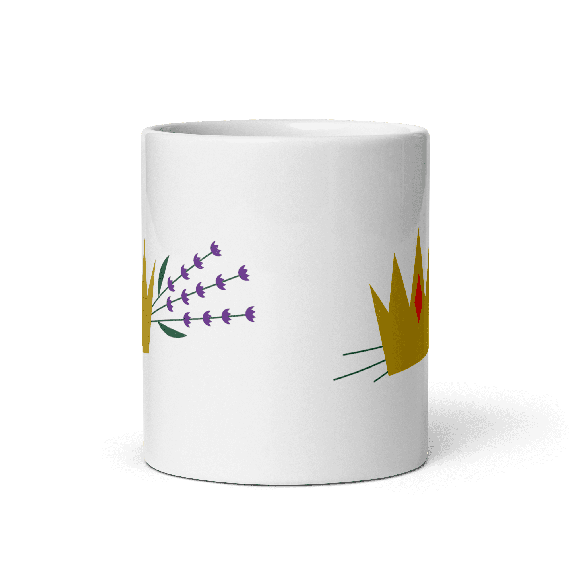 Tazza bianca lucida The Lavender Revolution Queen