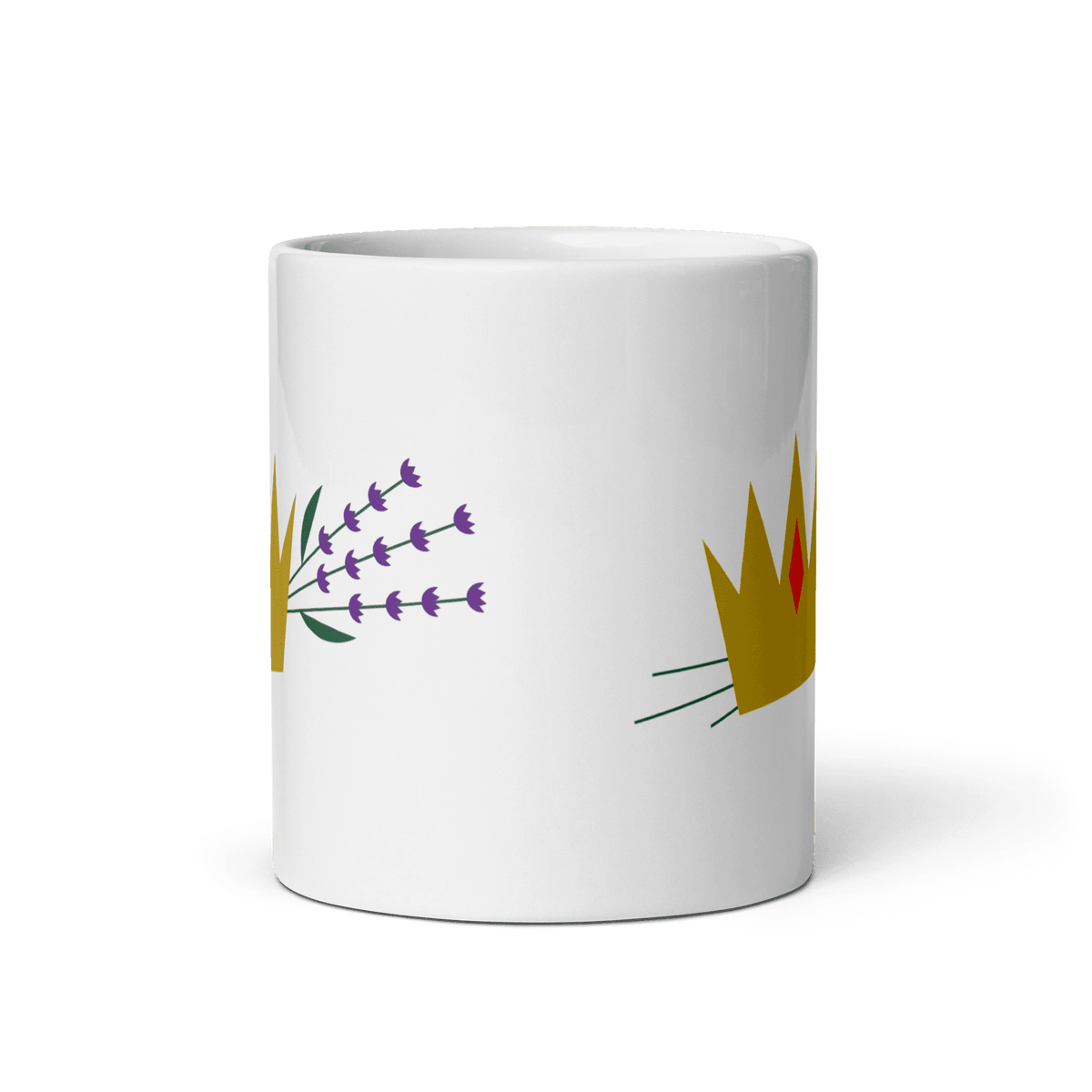 Tazza bianca lucida The Lavender Revolution Queen