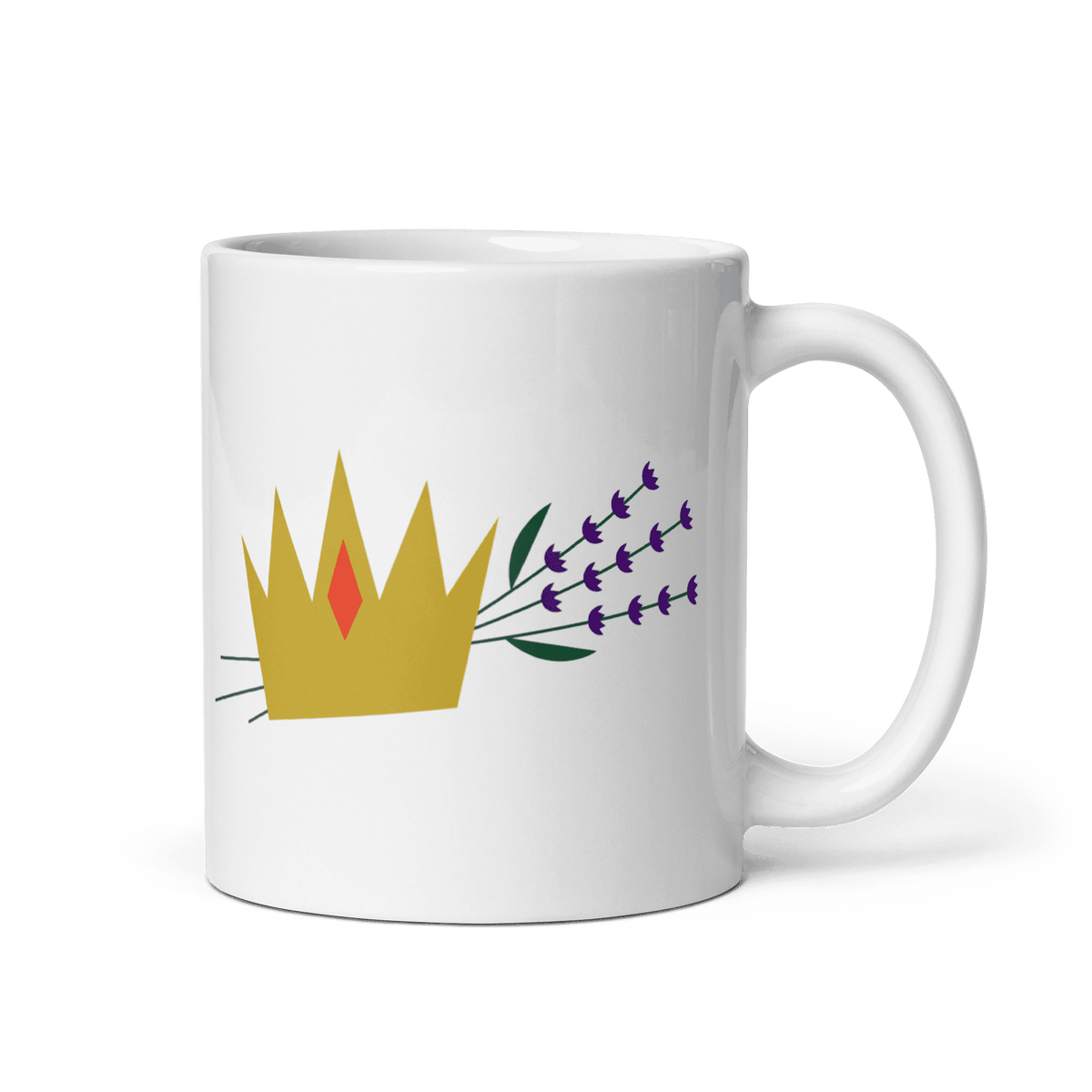Tazza bianca lucida The Lavender Revolution Queen