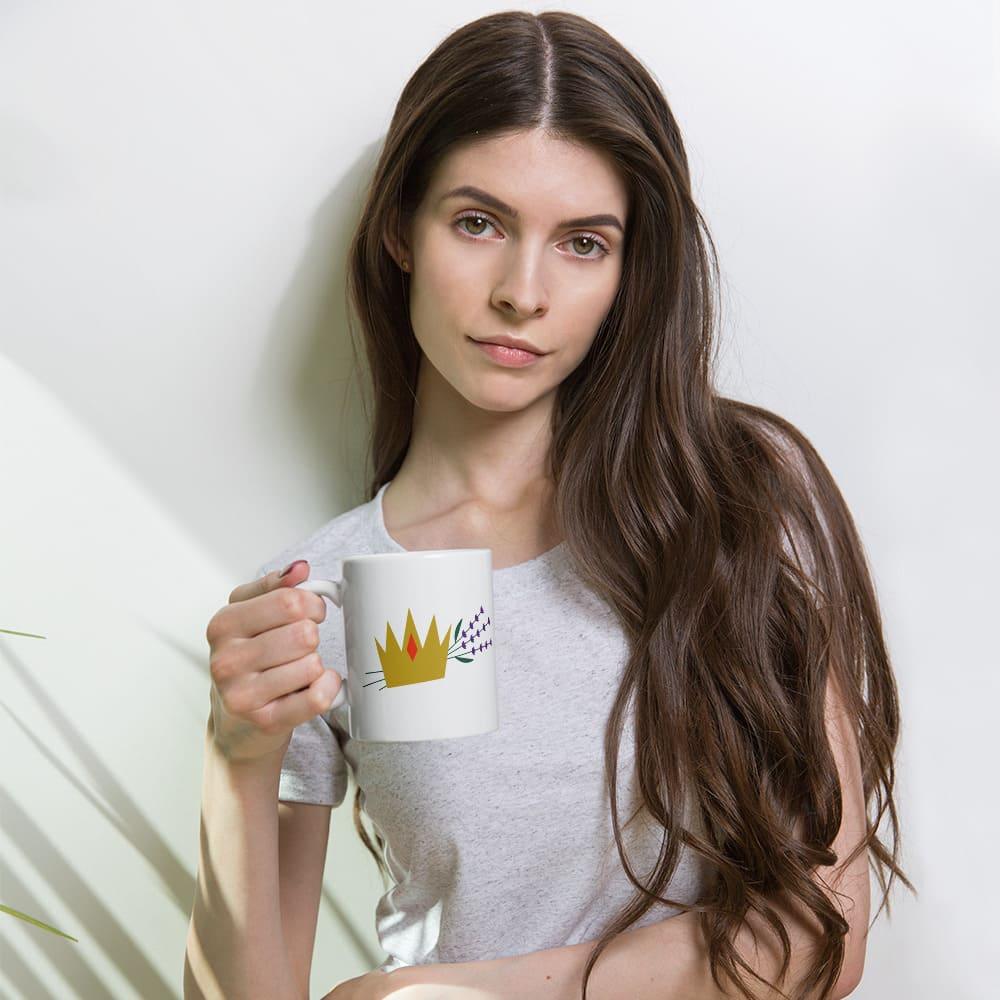 Tazza bianca lucida The Lavender Revolution Queen