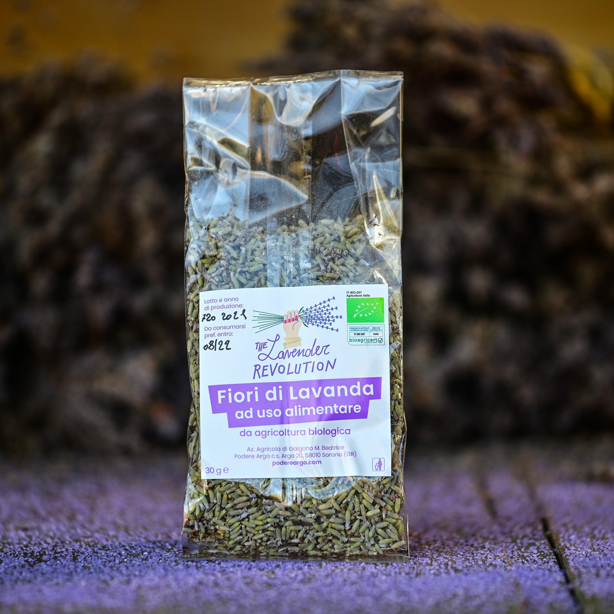 Fiori di lavanda officinale biologici ad uso alimentare 30 g