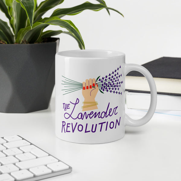 Tazza bianca lucida - The Lavender Revolution